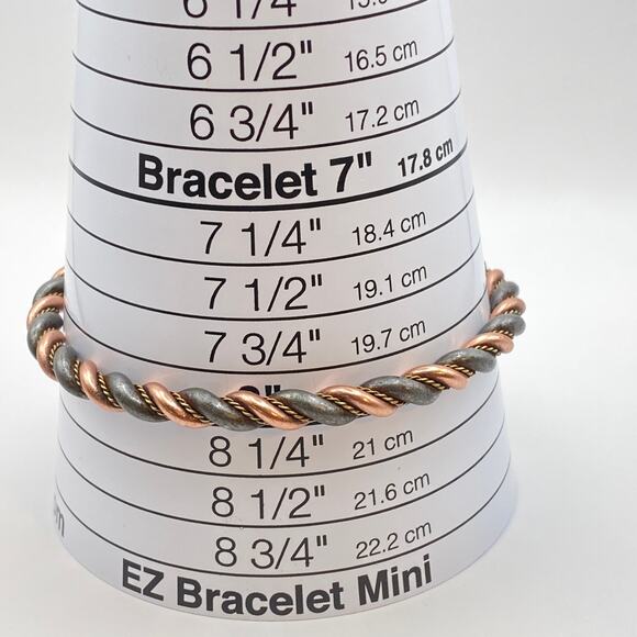 Vintage Elephant Cuff Bracelet Twisted Copper & Brass Ethnic Boho-Size 8 - Picture 6 of 6